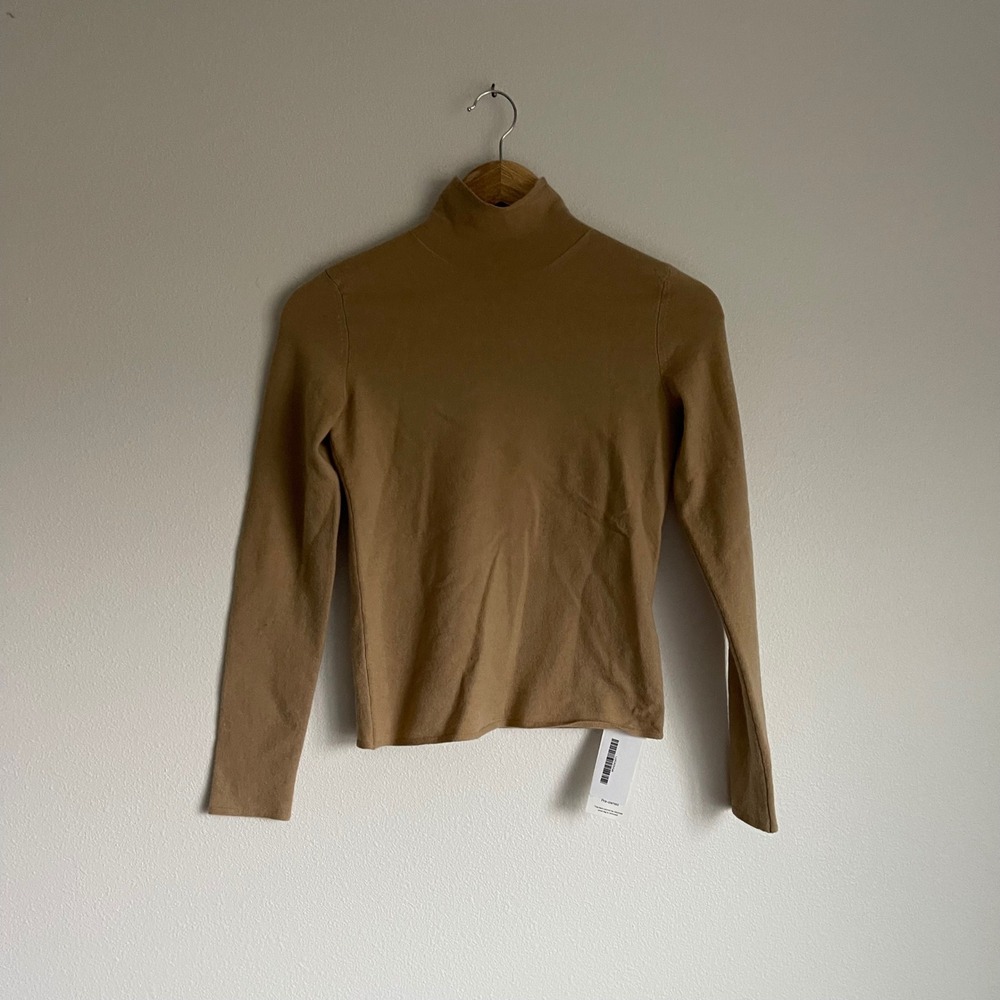 Vince Wool Cashmere Blend Tan Mockneck‎ Sweater